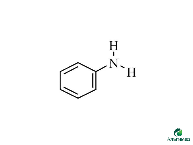Анилин взаимодействует с гидроксидом калия
