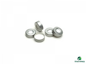 Крышки для виал, алюминиевые, материал септы PTFE/силикон, 20 мм, 100 шт/уп, Agilent, AG5183-4477